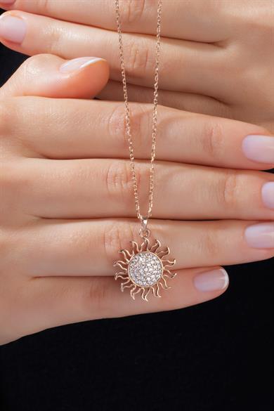 Gümüş Güneş Kolye