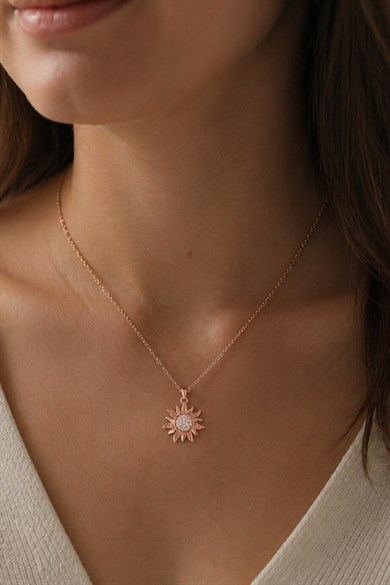 Gümüş Güneş Kolye