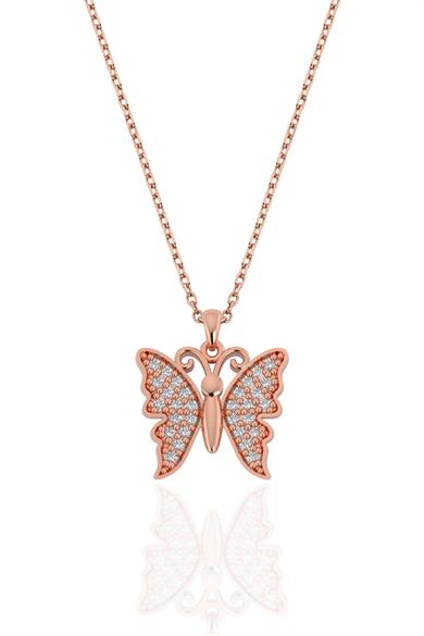 Gümüş Kelebek Kolye