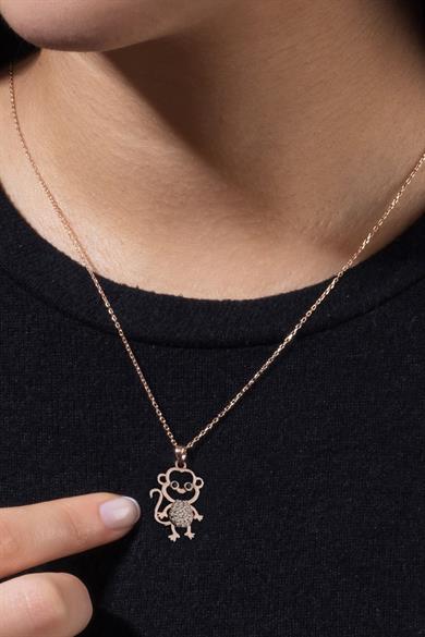 Gümüş Maymun Kolye