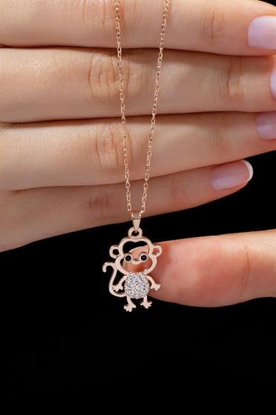 Gümüş Maymun Kolye