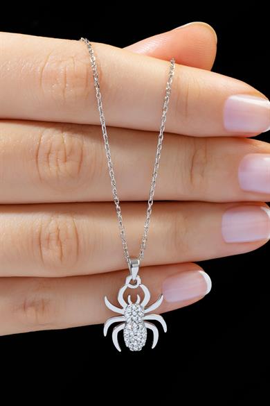 Gümüş Örümcek Kolye
