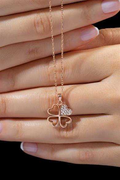 Gümüş Yonca Kolye