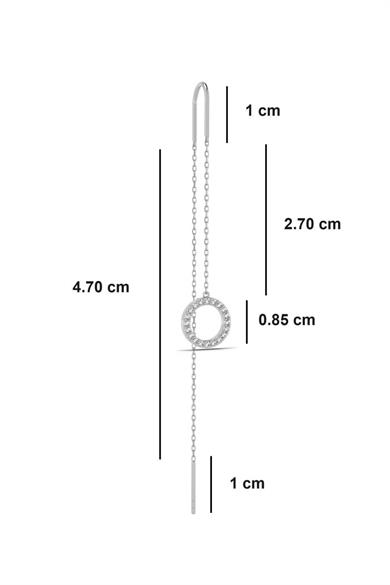 Halka Zincirli Gümüş Japon Küpe