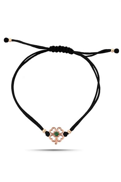 Minimal Yonca Gümüş Bileklik