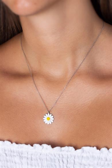 Papatya Gümüş Kolye