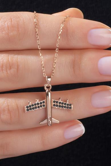 Uçak Gümüş Kolye