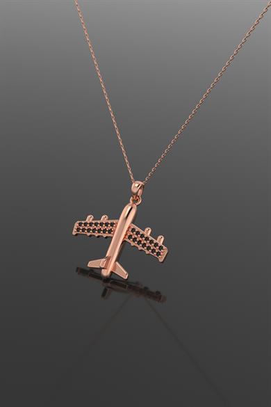 Uçak Gümüş Kolye