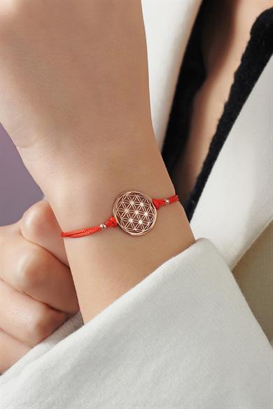 Yaşam Çiçeği Gümüş Bileklik