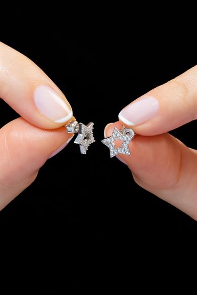 Yıldız Gümüş Küpe