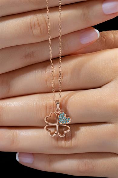 Yonca Gümüş Kolye