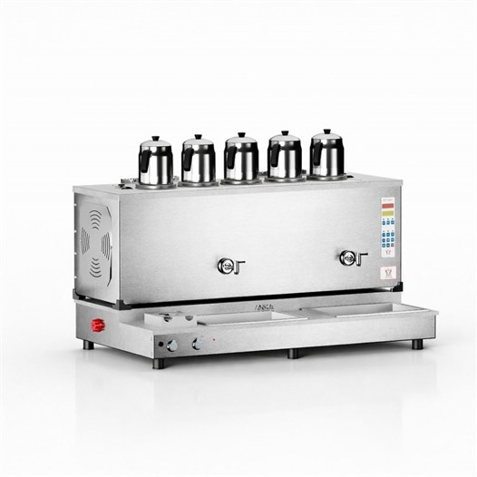  Anka Pro Plus Otomatik Çay Kazanı 5 Demlikli 50 Litre Inox Elektrikli Doğalgazlı