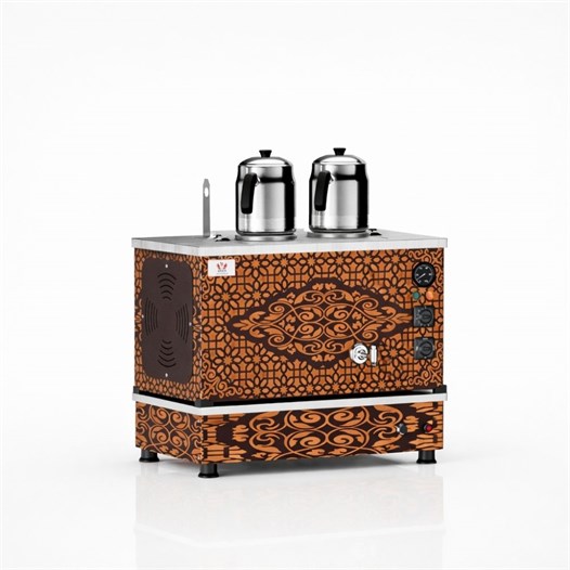 Anka Bakır Pro Kompakt Full Otomatik Çay Makinası 2 Demlikli 20 Litre Elektrikli Tüplü