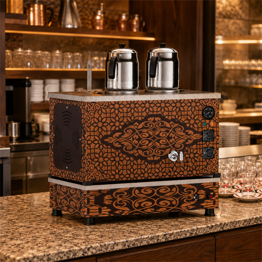 Anka Doğalgazlı Bakır Pro Compact Hibrit Smart 2 Demlikli 20 Litre Çay Makinesi