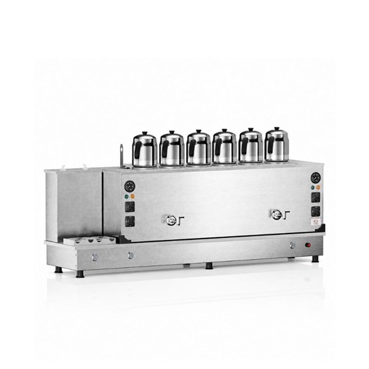 Anka Doğalgazlı İnox Turbo Hibrit 6 Demlikli 60 Litre Çay Makinesi