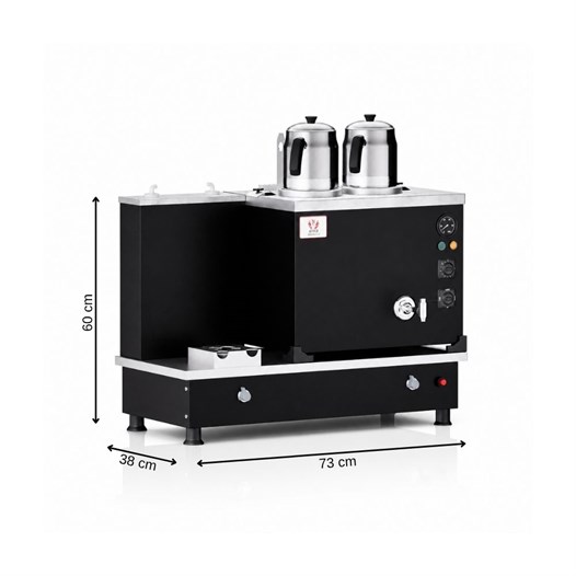 Anka Doğalgazlı Statik Turbo Hibrit 2 Demlik 20 Litre Çay Makinesi