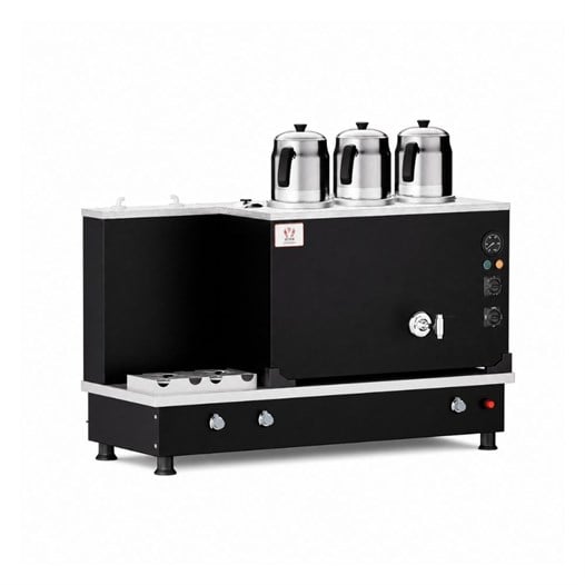 Anka Doğalgazlı Statik Turbo Hibrit 3 Demlik 30 Litre Çay Makinesi