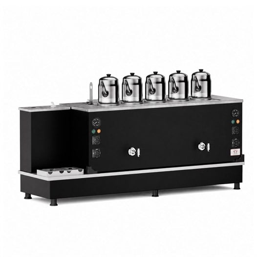 Anka Doğalgazlı Statik Turbo Hibrit 5 Demlik 50 Litre Çay Makinesi
