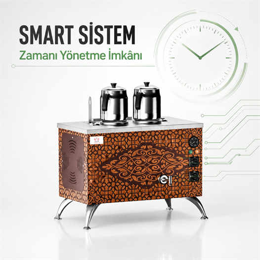 Anka Elektrikli Bakır Pro Compact Smart 2 Demlik 20 Litre Çay Makinesi 220V