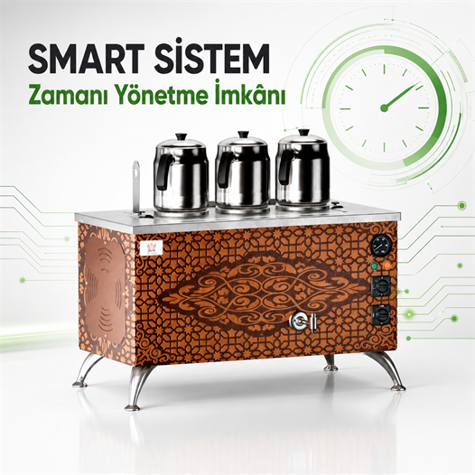 Anka Elektrikli Bakır Pro Compact Smart 3 Demlik 30 Litre Çay Makinesi 220V