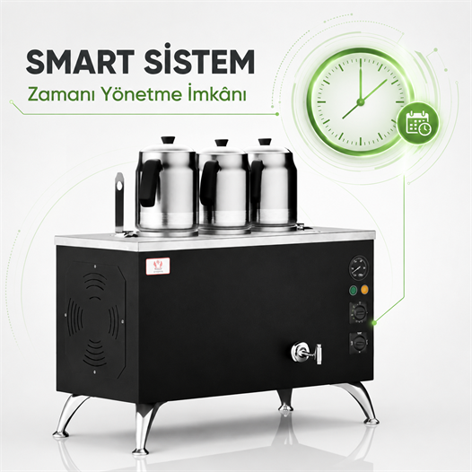 Anka Elektrikli Black Pro Compact Smart 3 Demlikli 30 Litre Çay Makinesi 220V