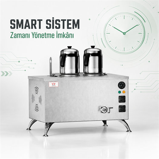Anka Elektrikli İnox Pro Compact Smart 2 Demlik 20 Litre Çay Makinesi 220V