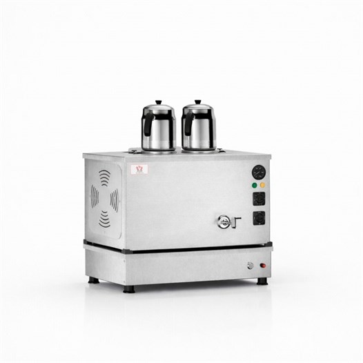 Anka Inoks Pro Kompakt Full Otomatik Çay Makinası Paslanmaz 2 Demlikli 20 Litre Elektrikli Tüplü