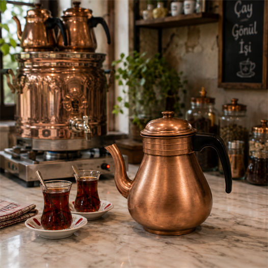 Anka Kalın Bakır Demlik 2 Litre