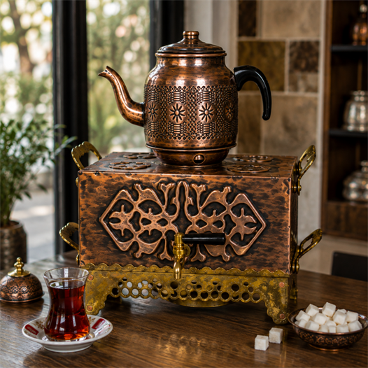 Anka Masaüstü Jelli Bakır Çay Sunum 1.5 + 5 Litre