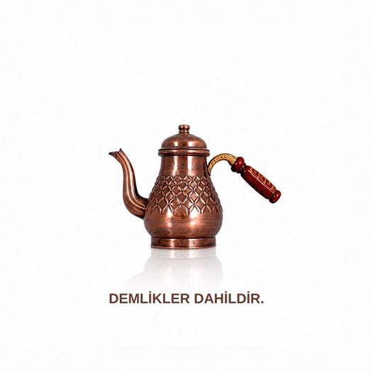 Anka Otantik Ovak Elektrikli 3Demlikli Bakır semaver