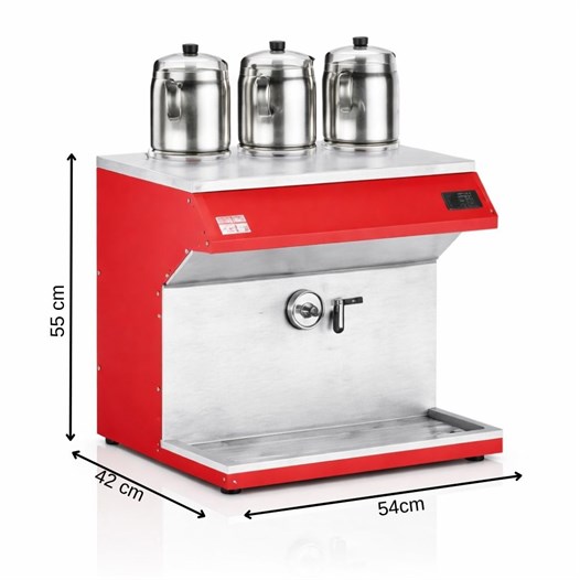 Anka Elektrikli Pro Chef Dijital 25 Litre Çay Makinesi Kırmızı 