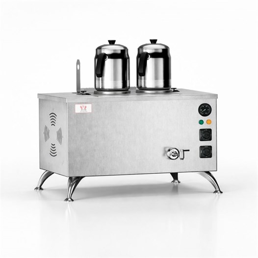 Anka Pro Elektrikli Full Otomatik Çay Kazanı 2 Demlikli 20 Litre Paslanmaz