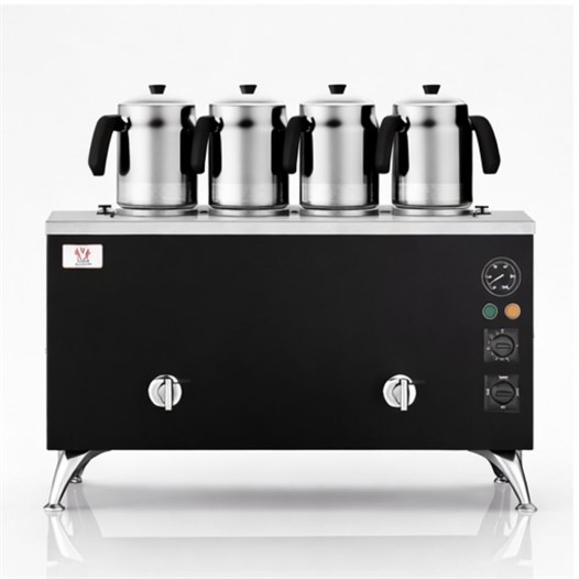 Anka Pro Elektrikli Full Otomatik Çay Kazanı 4 Demlikli 40 Litre Siyah