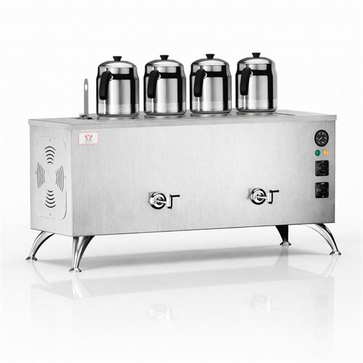 Anka Pro Elektrikli Inoks Full Otomatik Çay Kazanı 4 Demlikli 40 Litre Paslanmaz