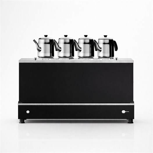 Anka Pro Kompakt Full Otomatik Çay Makinası 4 Demlikli 40 Litre Siyah Elektrikli Tüplü