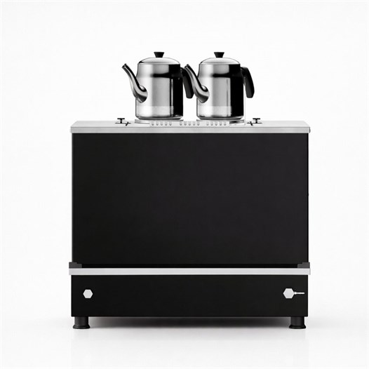 Anka Pro Kompakt Full Otomatik Çay Makinası 2 Demlikli 20 Litre Siyah Elektrikli Doğalgazlı