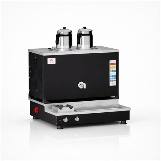 Anka Pro Plus Otomatik Çay Kazanı, 2 Demlikli,20 Litre Siyah Elektrik+Tüp