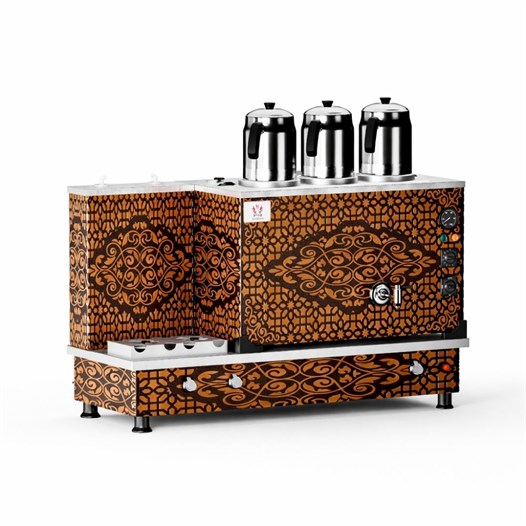 Anka Tüplü Bakır Turbo Smart Hibrit 3 Demlikli 30 Litre Çay Makinesi