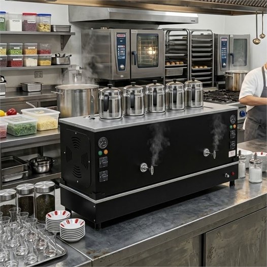 Anka Tüplü Pro Compact Hibrit Smart 5 Demlikli 50 Litre Çay Makinesi