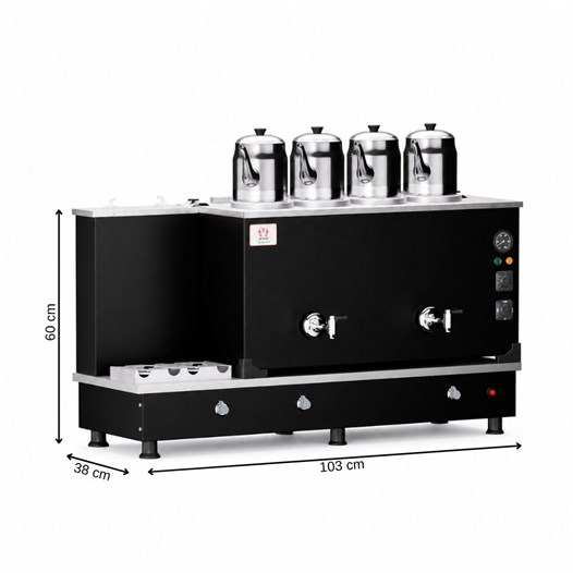 Anka Tüplü Statik Turbo Hibrit 4 Demlik 40 Litre Çay Makinesi