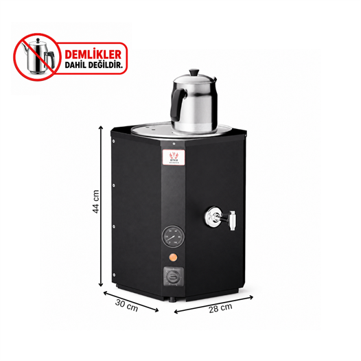Anka Yeni Nesil Çay Makinası 1 Demlikli 10 Litre Siyah