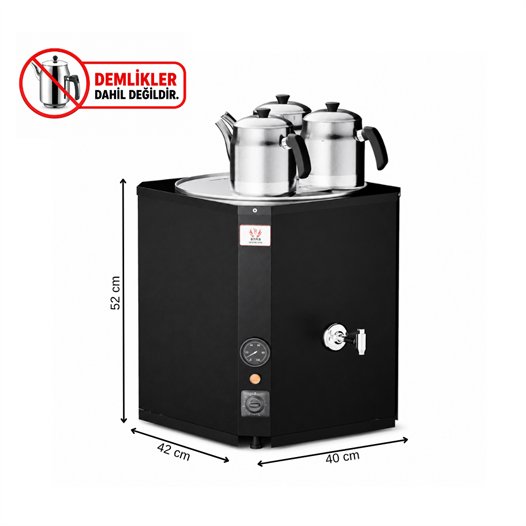 Anka Yeni Nesil Çay Makinası 3 Demlikli 35 Litre Siyah