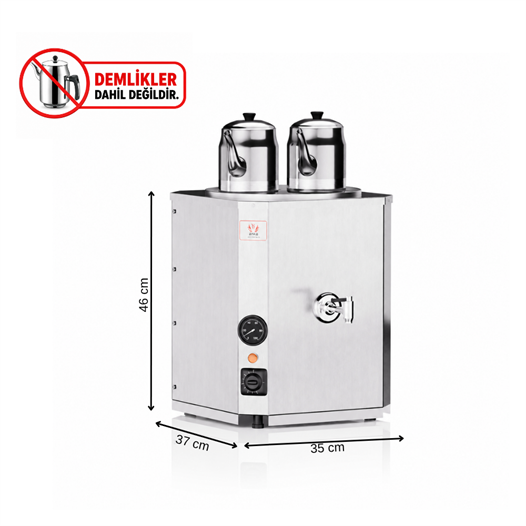 Anka Yeni Nesil Çay Makinesi 2 Demlikli 25 Litre Inox