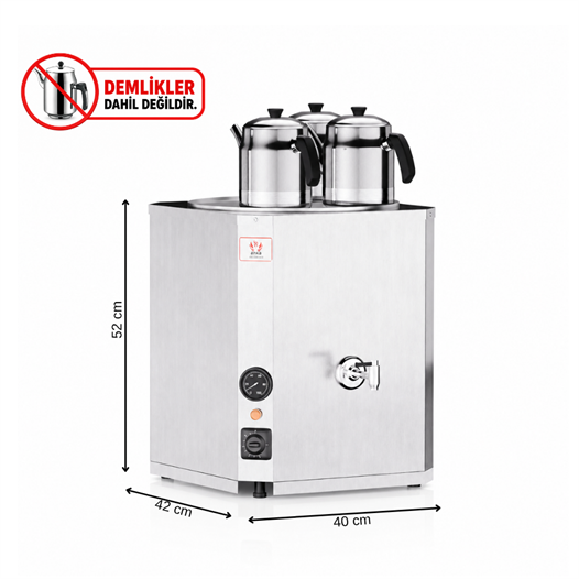 Anka Yeni Nesil Çay Makinesi 3 Demlikli 35 Litre Inox