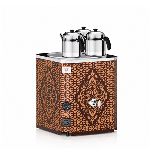 Anka Yeni Nesil Çay Makinesi 3 Demlikli 35 Litre Bakır