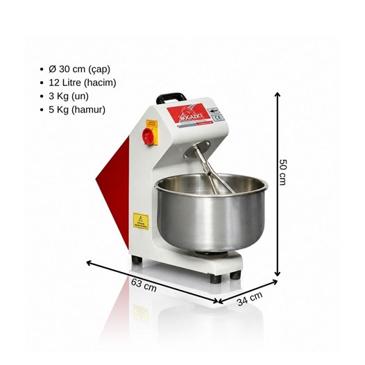 Boğaziçi 5 Kg Hamur Yoğurma Makinesi 380V