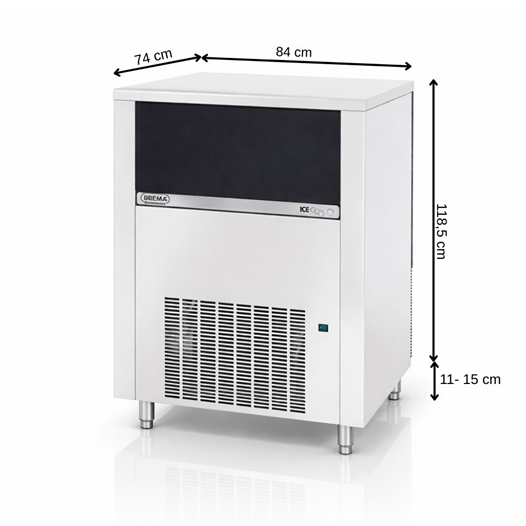 Brema 160 kg/gün Hazneli Ticari Küp Buz Makinesi – CB 1565 A HC B-QUBE