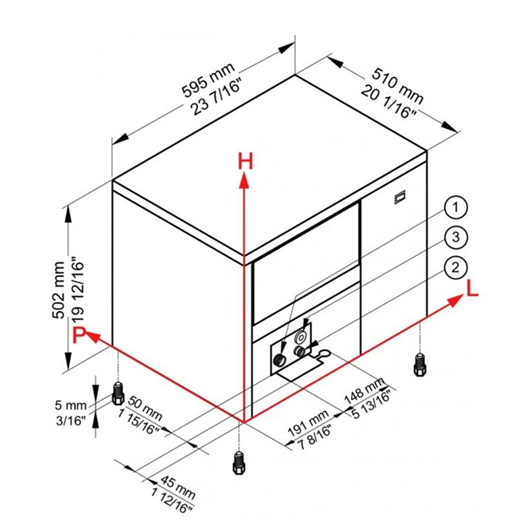 Brema 30 kg/gün Hazneli Ticari Küp Buz Makinesi – IC 24 A HC