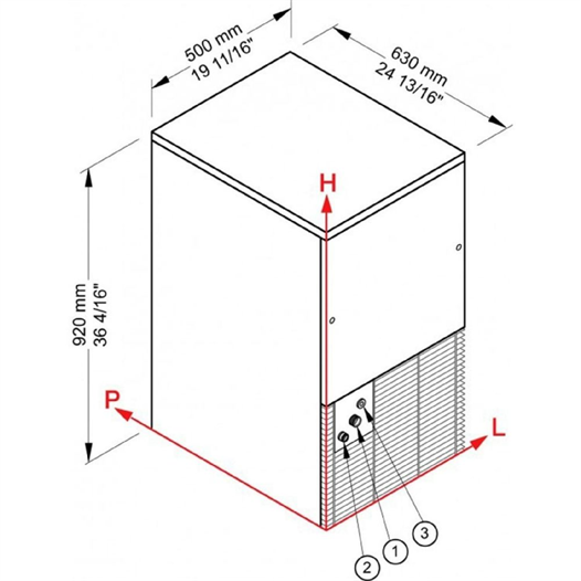 Brema 48 kg/gün Küp Buz Makinesi Dispenseri – DSS 42 A
