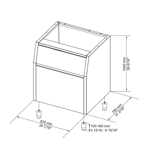 Brema 200 kg Kapasiteli Buz Depolama Alt Haznesi – BIN 200